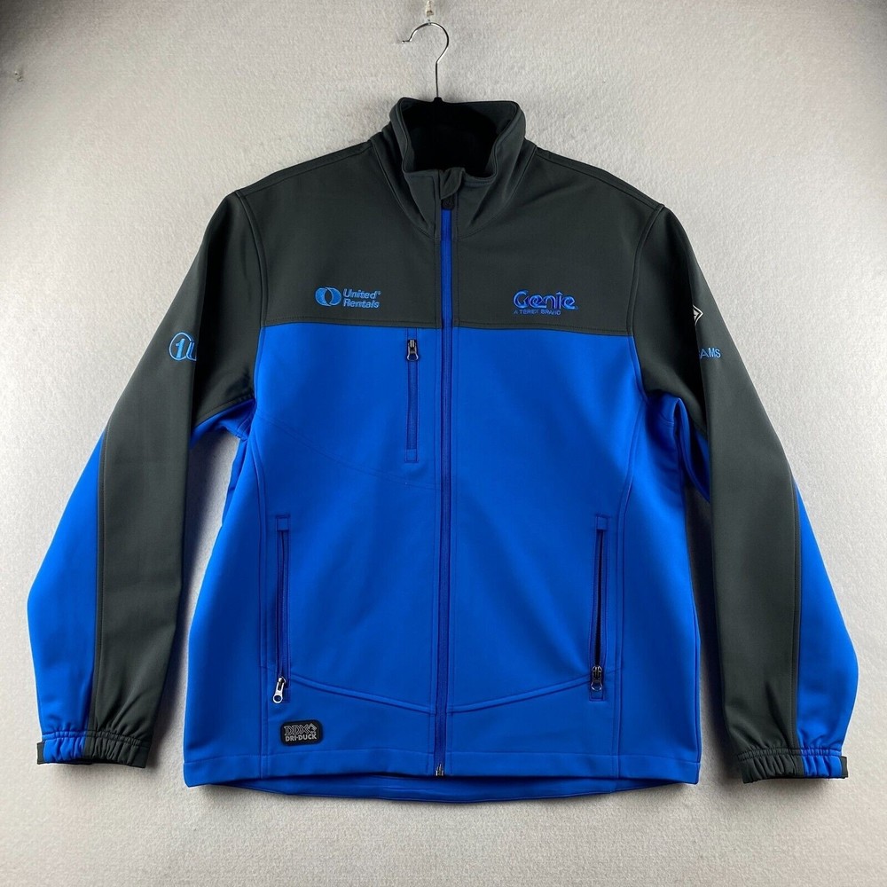 Dri Duck Jacket Mens M Medium Black Blue Full Zip Weather Resistant Insulated